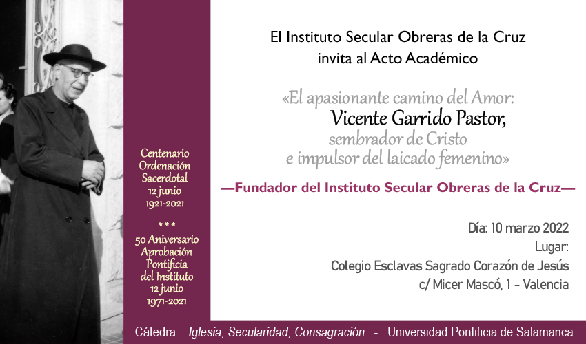 Acto académico de la Cátedra y el Instituto Secular Obreras de la Cruz